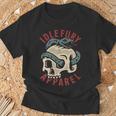 バック プリントを見る Idle Furykull &Nake ビンテージ クラシック スカル ヘビ タトゥー Tシャツ 高齢者への贈り物