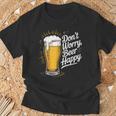 ビール ハッピー ビール好き Don't Worry Beer Happy Beer Drinker Tシャツ 高齢者への贈り物