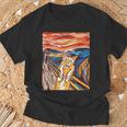 ファニー タビーキャット 絵画 ムンクの叫び パロディ Tシャツ 高齢者への贈り物