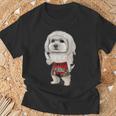 ムエタイキックボクシングチャンピオンとしてのマルチーズドッグ Tシャツ 高齢者への贈り物