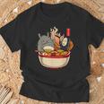 ラーメンプールパーティー かわいい日本アニメヌードルフード Tシャツ 高齢者への贈り物