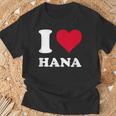 レッドハート I Love Hana Tシャツ 高齢者への贈り物