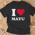 レッドハート I Love Mayu Tシャツ 高齢者への贈り物
