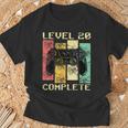 レベル20コンプリート20歳誕生日プレゼントゲーマー Tシャツ 高齢者への贈り物