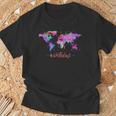 ワンダーラストの世界地図 Tシャツ 高齢者への贈り物