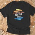 ヴィンテージ バートン オハイオ州サンセットお土産プリント Tシャツ 高齢者への贈り物