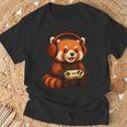日本のレッサーパンダ ゲーマー アニメ レトロ ビデオゲーム ヴィンテージ Tシャツ 高齢者への贈り物