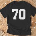 番号70 背面 スポーツチームジャージ番号 Tシャツ 高齢者への贈り物