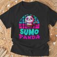 相撲パンダ力士ベーパーウェーブ和風美学 Tシャツ 高齢者への贈り物