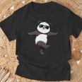 面白いパンダダンシングダンスポーズサングラス Tシャツ 高齢者への贈り物