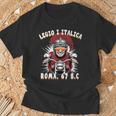 面白いローマのセンチュリオン モーターサイクリスト Legio 1 Italica Tシャツ 高齢者への贈り物