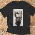 黒と白の天使 クラシックヴィンテージアート Tシャツ 高齢者への贈り物