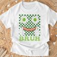 Bruh Green Face Eggs And Bacon Ham 朝食 聖パトリックズ Tシャツ 高齢者への贈り物