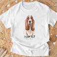 I Can Fly バセットハウンド Tシャツ 高齢者への贈り物
