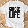 Choose Life 前面と背面の両面デザイン Tシャツ 高齢者への贈り物
