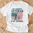 My Favorite Veteran Is My Grandpa Veterans Day Military Papa T-Shirt Gifts for Old Men
