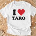 I Heart Taro 名 I Love パーソナライズ Tシャツ 高齢者への贈り物