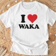 I Heart Waka ファーストネーム I Love パーソナライズ Tシャツ 高齢者への贈り物