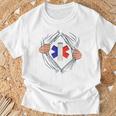 Humour Ambulancieruper-Héros Ambulance Drapeau Français T-Shirt Cadeaux pour les vieillards