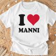 J'aime Le Manni T-Shirt Cadeaux pour les vieillards