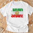Javidhah イラン国旗 ペルシャパフラヴィー ライオンと太陽 Tシャツ 高齢者への贈り物