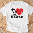 I Love Hawaii ハワイアンハートパーム レディース メンズ ボーイズ ガールズ Tシャツ 高齢者への贈り物