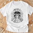 Nicole 名義 魔女 おもしろいことわざ ハロウィン Tシャツ 高齢者への贈り物