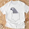 Oiseau Gris Du Gabon Dans Leac T-Shirt Cadeaux pour les vieillards
