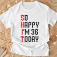 So Happy I'm 36 Today 36Th Birthday ジョーク 36歳の誕生日 Tシャツ 高齢者への贈り物