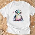 ちょっと可愛い赤ちゃんペンギンの鳥とハートのペンギン。 Tシャツ 高齢者への贈り物