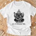 ガネーシュtシャツ サンスクリット語 ガネーシャマントラ Tシャツ 高齢者への贈り物