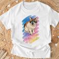シャム猫 ラグドール ネコ 青い瞳 ブルーアイ かわいい 癒し 幸せ 前向き 猫好き グラデーション Tシャツ 高齢者への贈り物