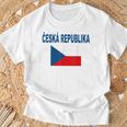 チェコ国旗 チェコ国旗 チェコ国旗 チェコlajka Ceske メンズ レディース Tシャツ 高齢者への贈り物