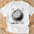 バックミンスター フラー 測地線 特許 科学 工学 数学 Tシャツ 高齢者への贈り物