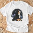 バーニーズマウンテンドッグ かわいいバーニーズマウンテンドッグ Tシャツ 高齢者への贈り物