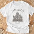 ミラノ イタリア ドゥオーモ 大聖堂 建築 イタリア Tシャツ 高齢者への贈り物