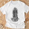 聖母デグアダルーペ サンマリア バックプリント クリスチャン Tシャツ 高齢者への贈り物