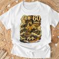 還暦 祝い 60歳 1966 丙午 火の馬 和風 和柄 馬 波 炎 記念 Tシャツ 高齢者への贈り物