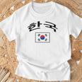 韓国国旗 誇り高き韓国語 Tシャツ 高齢者への贈り物