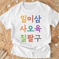 韓国語で書かれた19番のtシャツ K-Culture Tシャツ 高齢者への贈り物