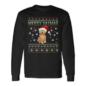 Weihnachten Mitüßer Katze Frohe Weihnachten Merry Catmas Langarmshirts - Seseable