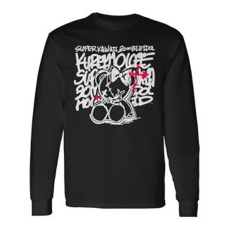 【クレイジー・オリー】Super Kawaii Zombie Idol 黒 長袖Tシャツ - Kawaiitshirt