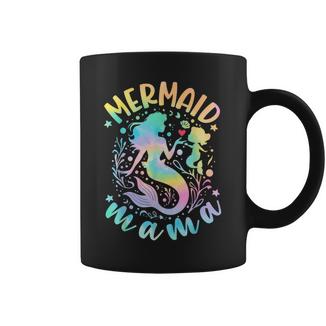 Cute Sea Mermaid Mom Mother’S Day Tie Dye Mermaid Mama Coffee Mug - Monsterry