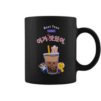 Kawaii Boba K-Pop バブルティーフレンズ ハングル コーヒーマグ - Kawaiitshirt