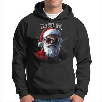 Sarkastischer Cooler Weihnachtsmann Mitonnenbrille Undchnee Weihnachten Kapuzenpullover - Seseable