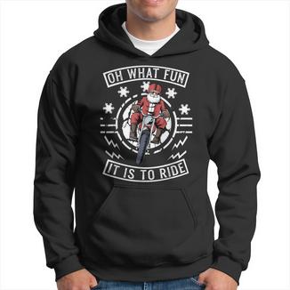 Weihnachten Motorrad Mannanta Biker Weihnachtsmann Kapuzenpullover - Seseable