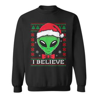 Festive Ufo Santa Alien Ugly Sweater Christmas Sci-Fi Lovers Sweatshirt | Mazezy