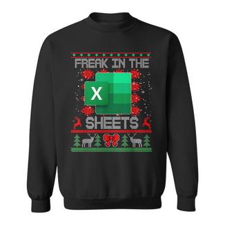 Freak In The Sheets Excel Spreadsheet Ugly Christmas Sweater Sweatshirt | Mazezy