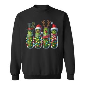 Christmas Pickle Pickle Xmas Lights Ugly Sweater Sweatshirt - Thegiftio