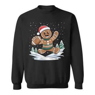 Gingerbread Man Football Ugly Christmas Pajamas Costume Sweatshirt | Mazezy